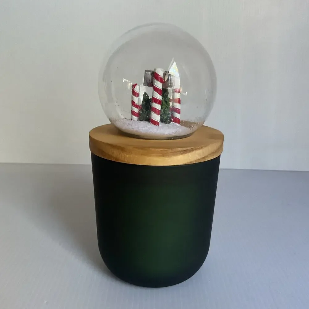 Kirkland’s Christmas Tree Snowglobe Candle NEW Holiday Decor